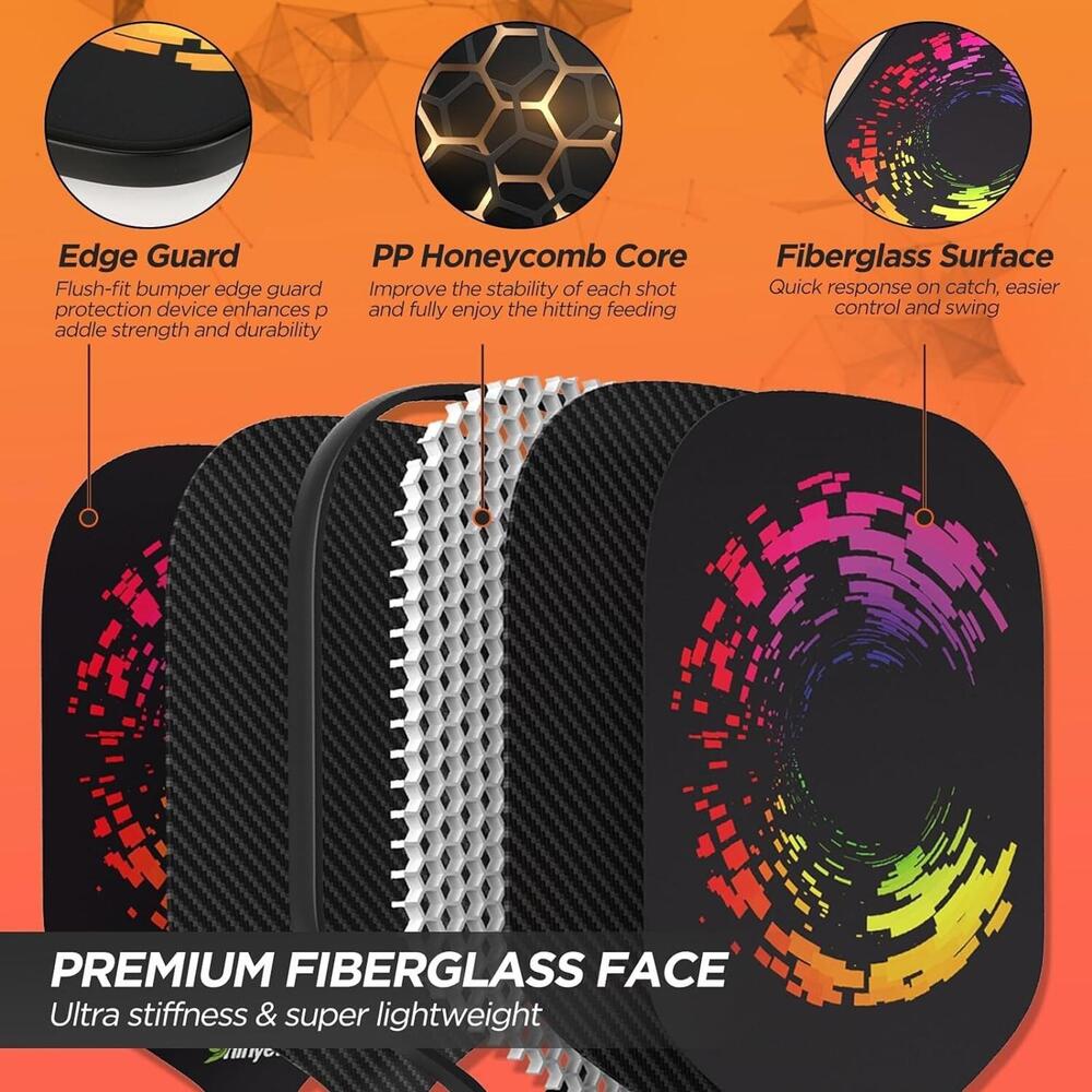 Shinyever Premium Pickleball Paddle Set with Balls and‎ Carry Bag - Picture 2 of 14